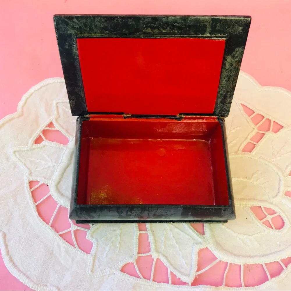 Vintage hand painted jewelry box